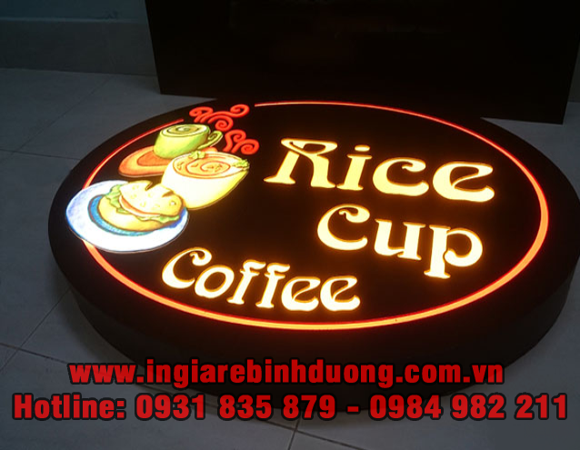 Bảng hiệu hộp đèn quán cafe đẹp, độc đáo