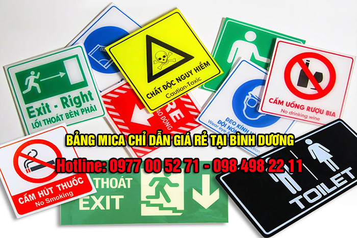 Thiết kế và thi công bảng mica chỉ dẫn giá rẻ tại Bình Dương