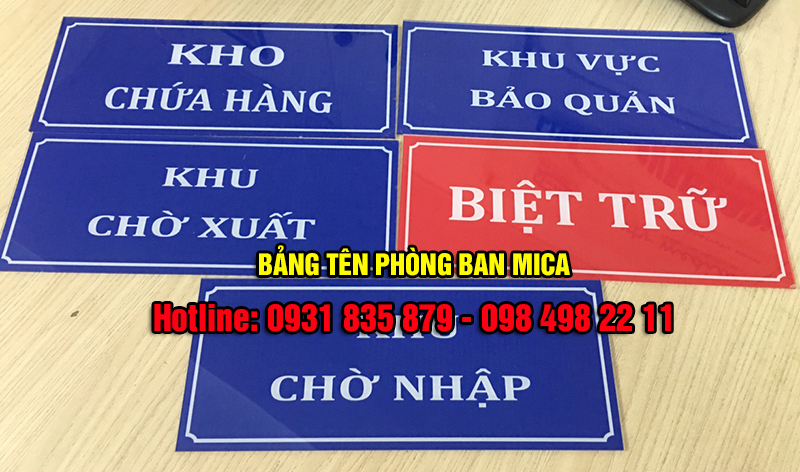 Bảng tên phòng ban Mica