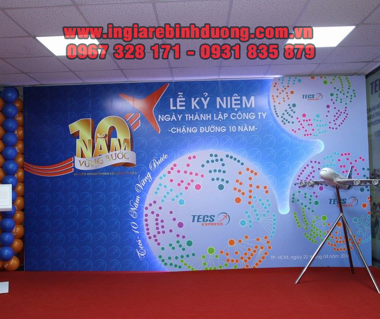 In backdrop sự kiện nhanh chóng giá rẻ nhất Bình Dương