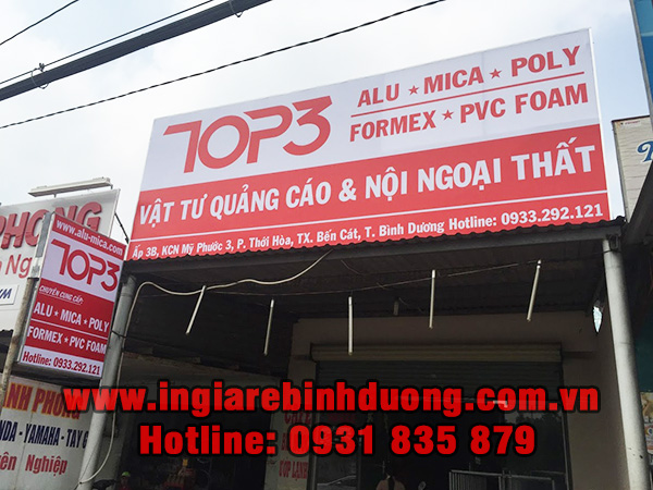 In bảng hiệu quảng cáo hiflex Bình Dương uy tín với giá rẻ