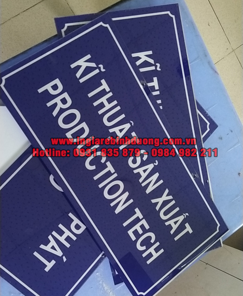 Làm bảng tên phòng ban giá rẻ chất lượng tại Bình Dương