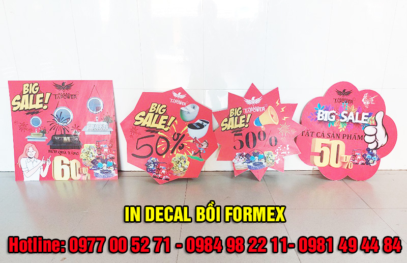 In decal bồi formex giá rẻ, theo yêu cầu tại Bình Dương