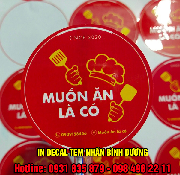 In decal tem nhãn giá rẻ nhanh chóng tại Bình Dương